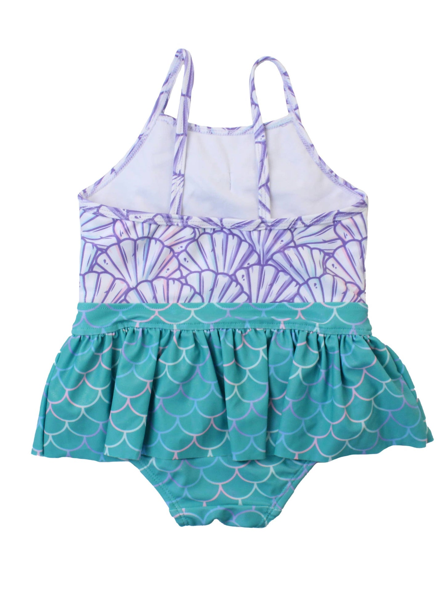 Girls Magical Mermaid Big Bow Skirted One Piece