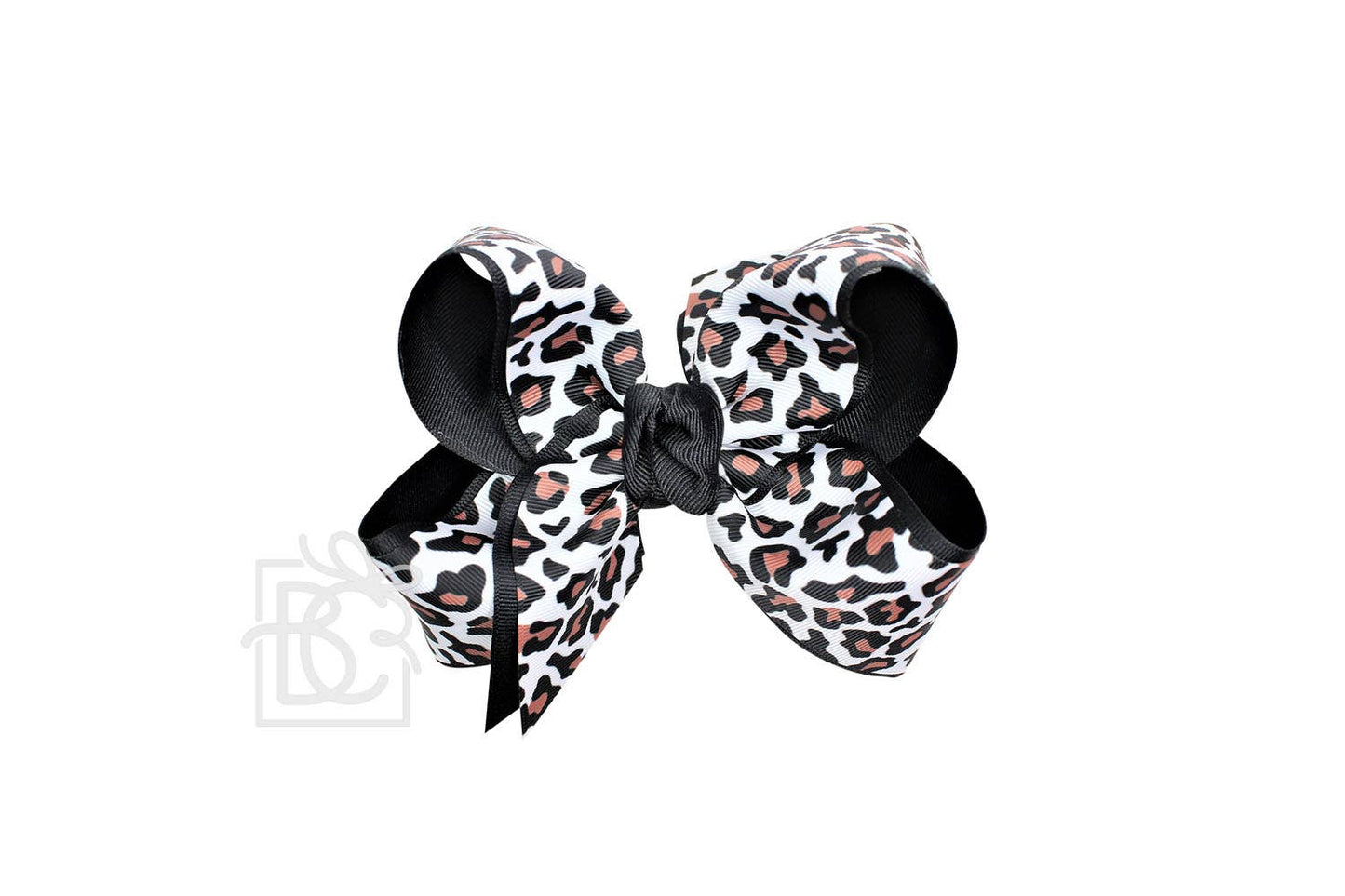 LAYERED LEOPARD BOW ON CLIP