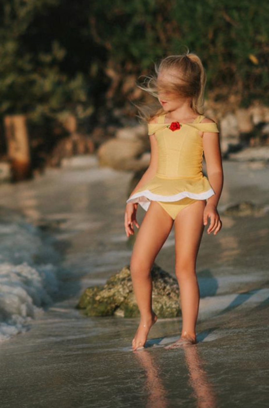 Red Rose Princess 2pc. Swim Suit Girls