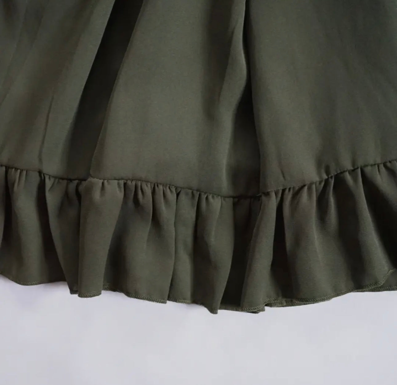 Dark Green Chiffon Dress-Girls
