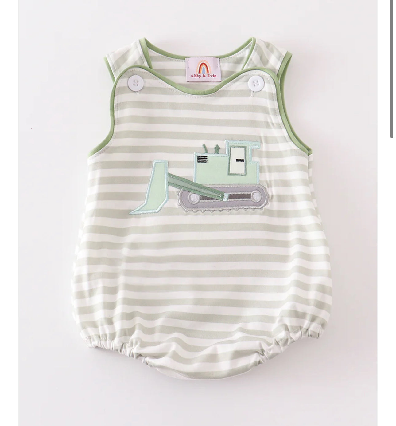Excavator Applique Stripe Bubble