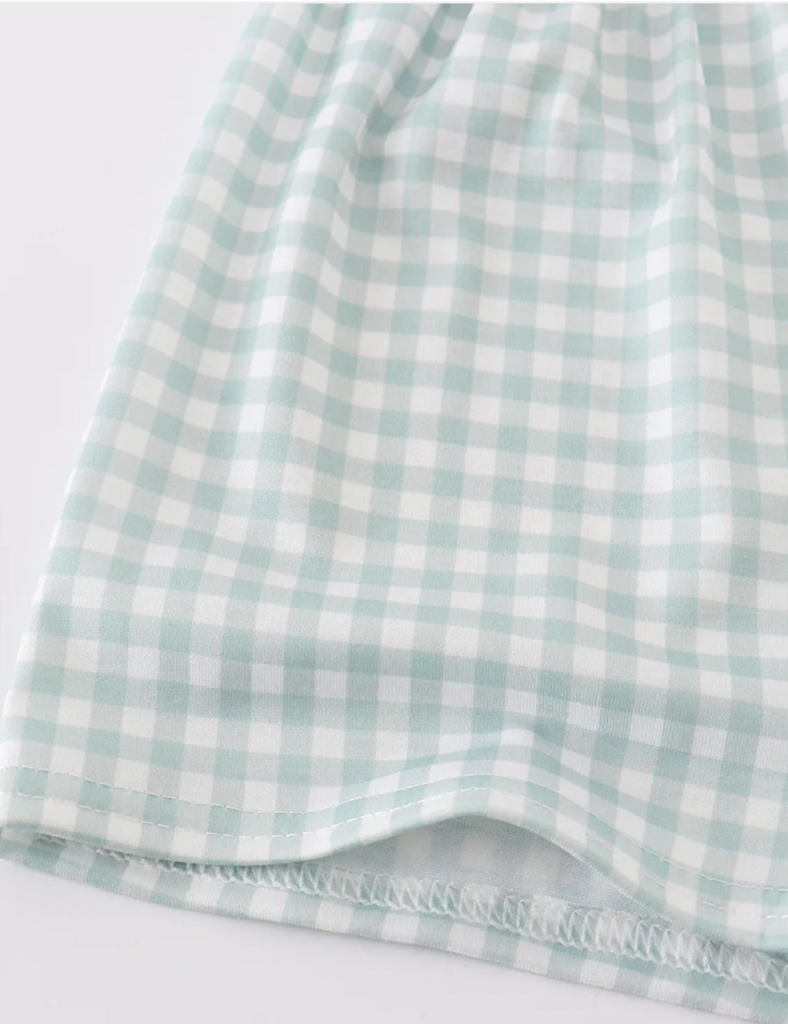 Green Boy Gingham Shorts Set