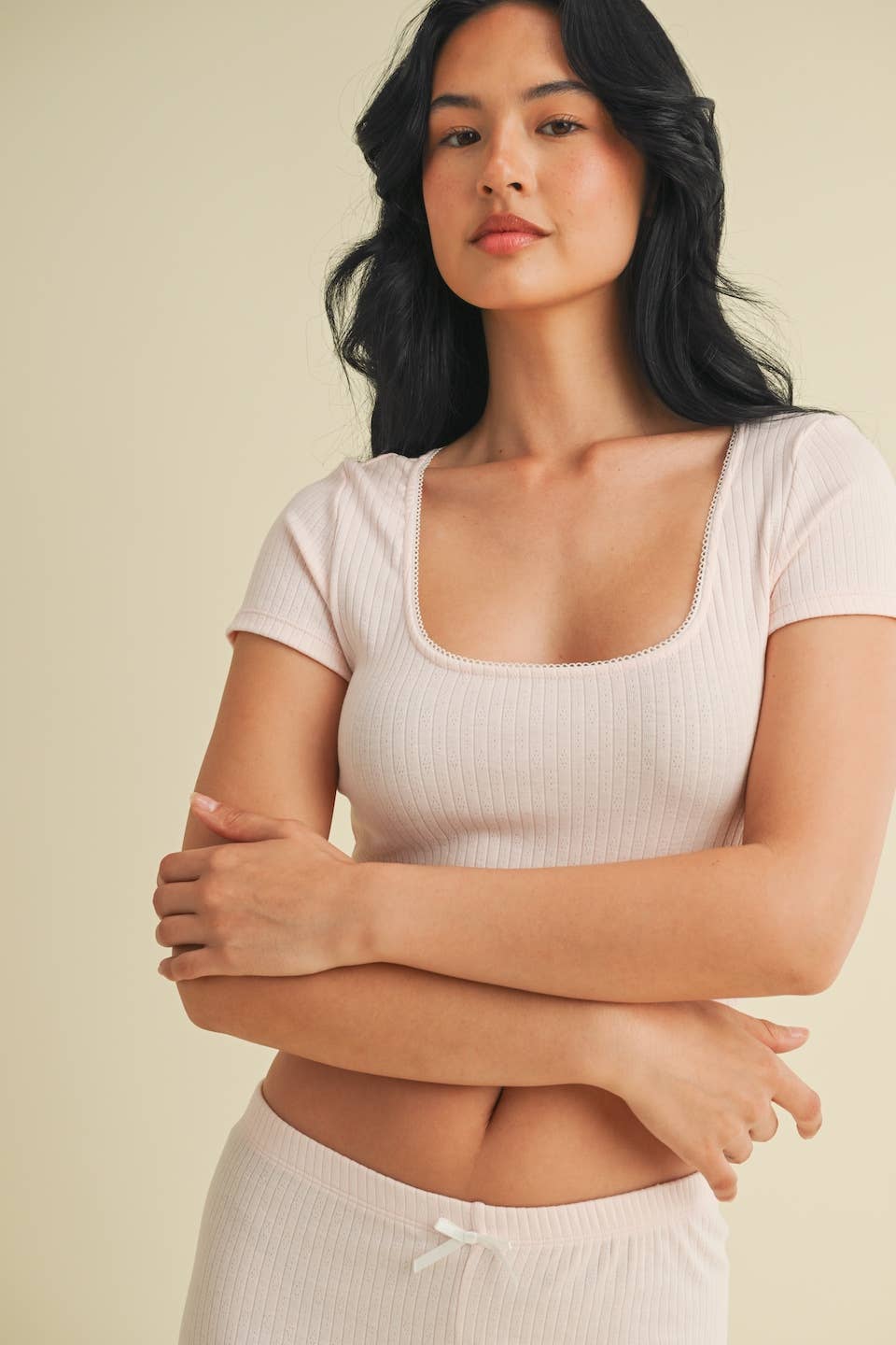 Pointelle Lounge Tee