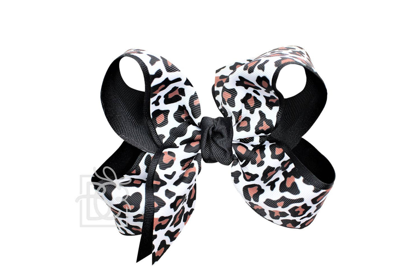 LAYERED LEOPARD BOW ON CLIP