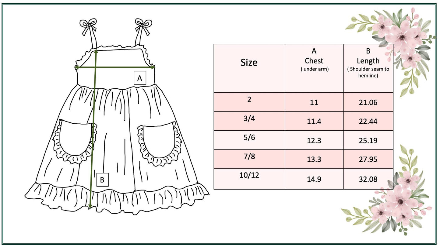 Girls Mint Gingham Ruffle Pocket Dress