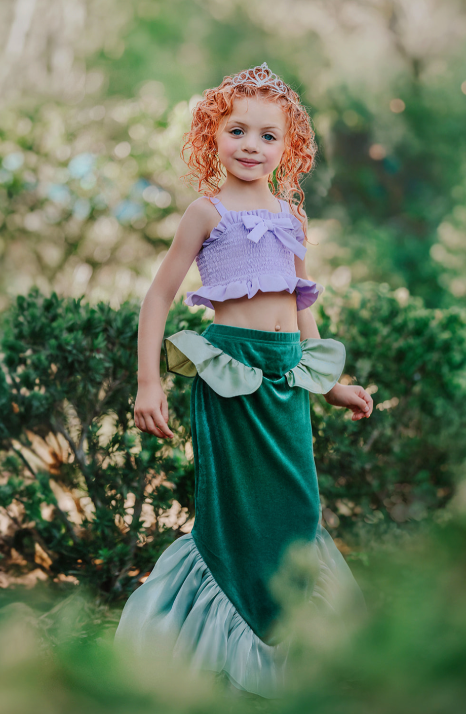 Mermaid Swimsuit Cover Up Stretch Velvet skirt with tail