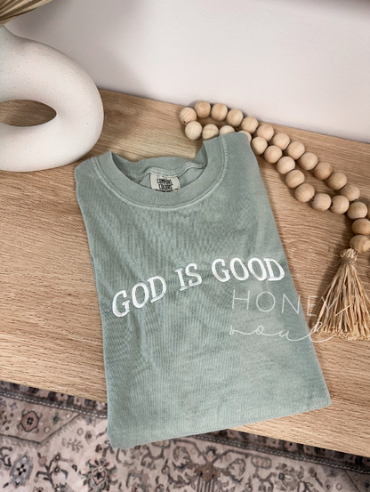 Embroidered GOD IS GOOD Tee