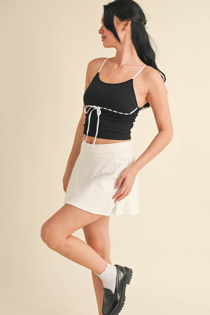 Front Ribbon Detail Tank Top