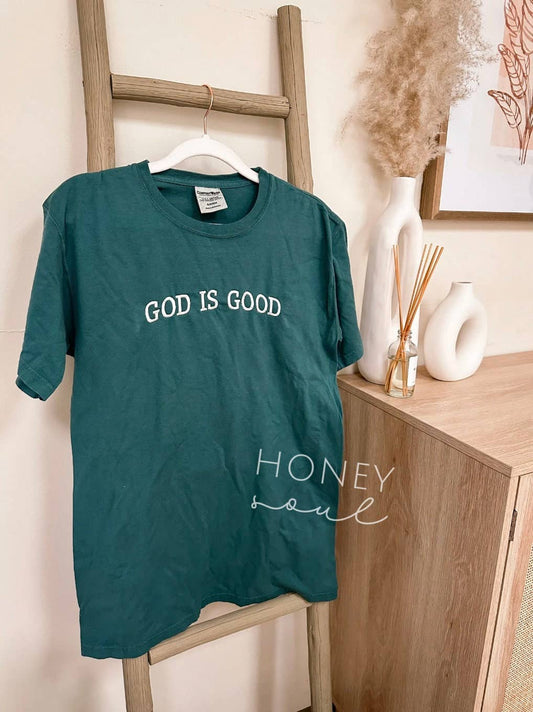 Embroidered GOD IS GOOD Tee