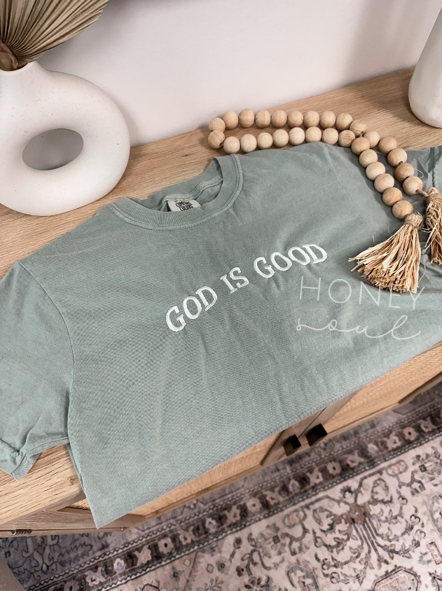 Embroidered GOD IS GOOD Tee