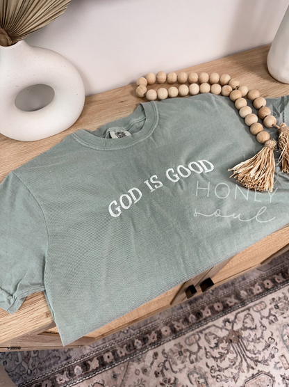Embroidered GOD IS GOOD Tee