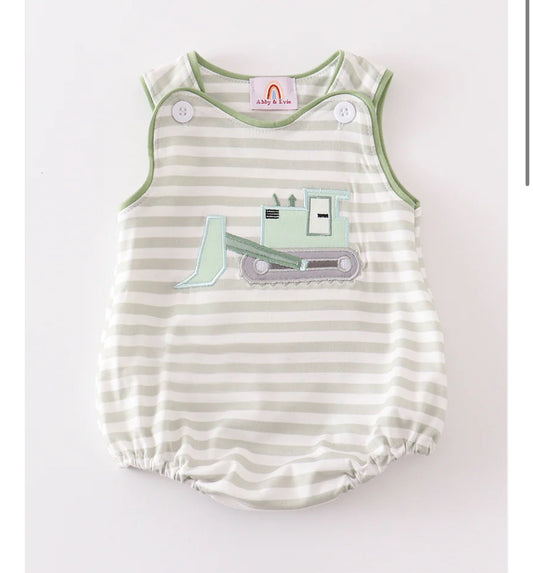 Excavator Applique Stripe Bubble