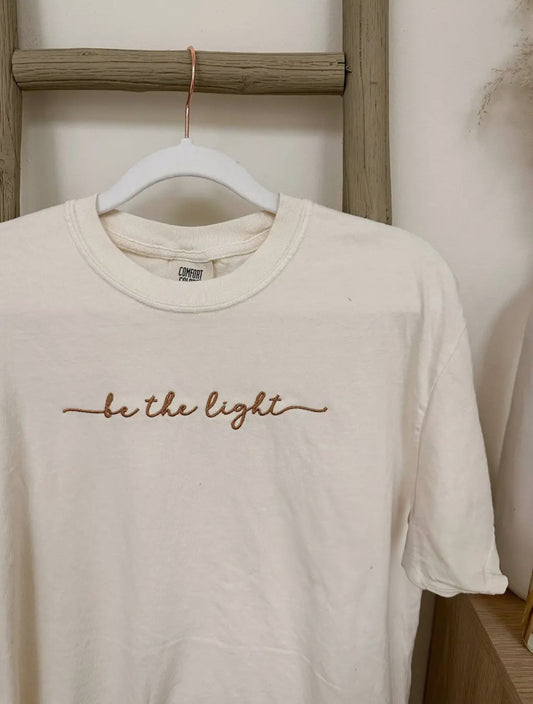 Embroidered Be The Light Tee