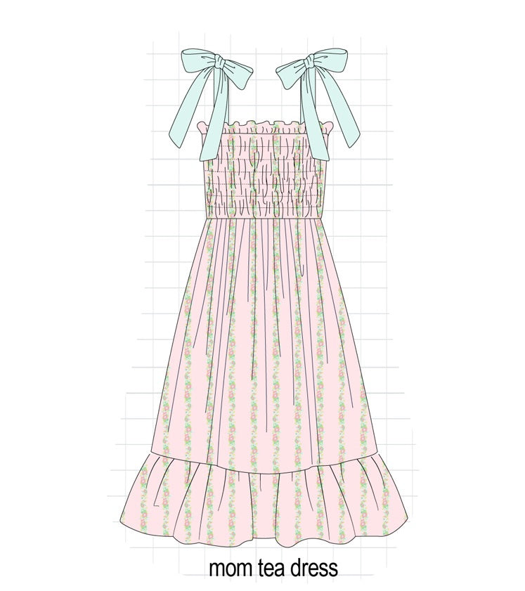 Pink & Mint Floral Women’s Dress