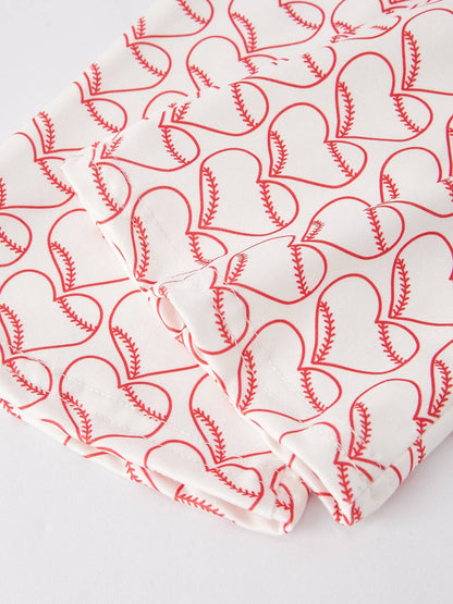 "GAME DAY" Print Top + Pants Girls Set