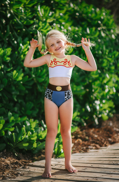 Cowgirl 2 Piece swimsuit with SPF50 Sun Protection