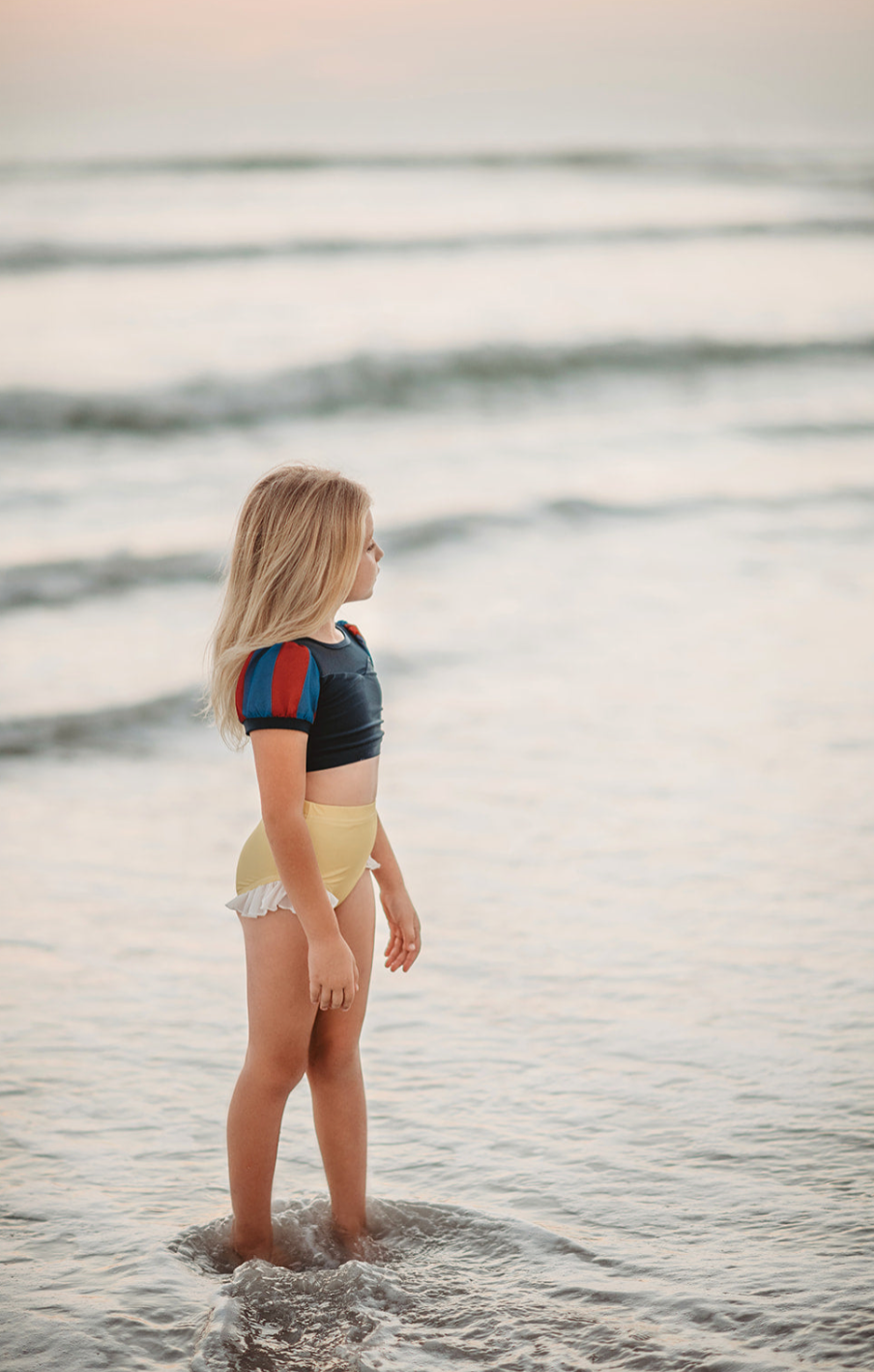 Girls Snow White Princess Two Piece SPF 50 Swimsuit 