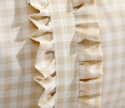 Gingham Ruffle Duffle Bag Weekender Bag