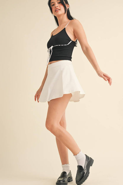 Front Ribbon Detail Tank Top